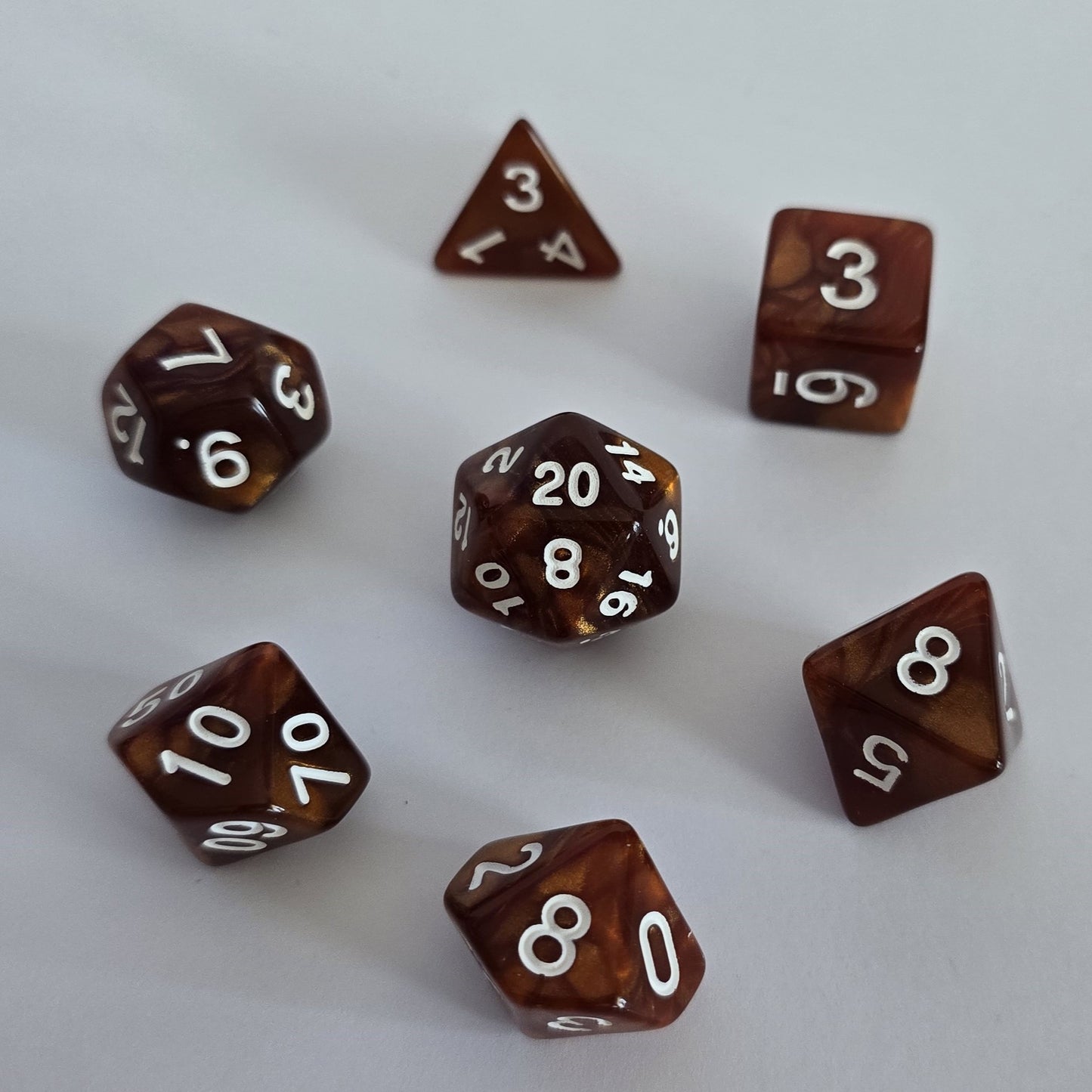 Chestnut FRP Zar Seti – DND, RPG Dice Set