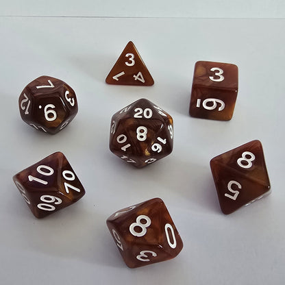 Chestnut FRP Zar Seti – DND, RPG Dice Set