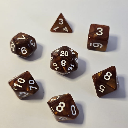 Chestnut FRP Zar Seti – DND, RPG Dice Set