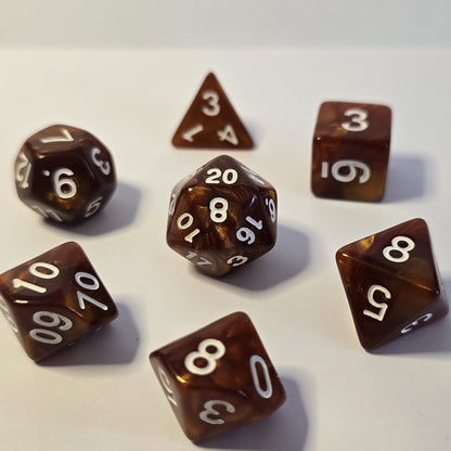Chestnut FRP Zar Seti – DND, RPG Dice Set