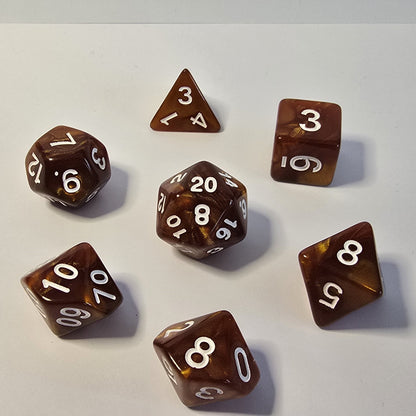 Chestnut FRP Zar Seti – DND, RPG Dice Set