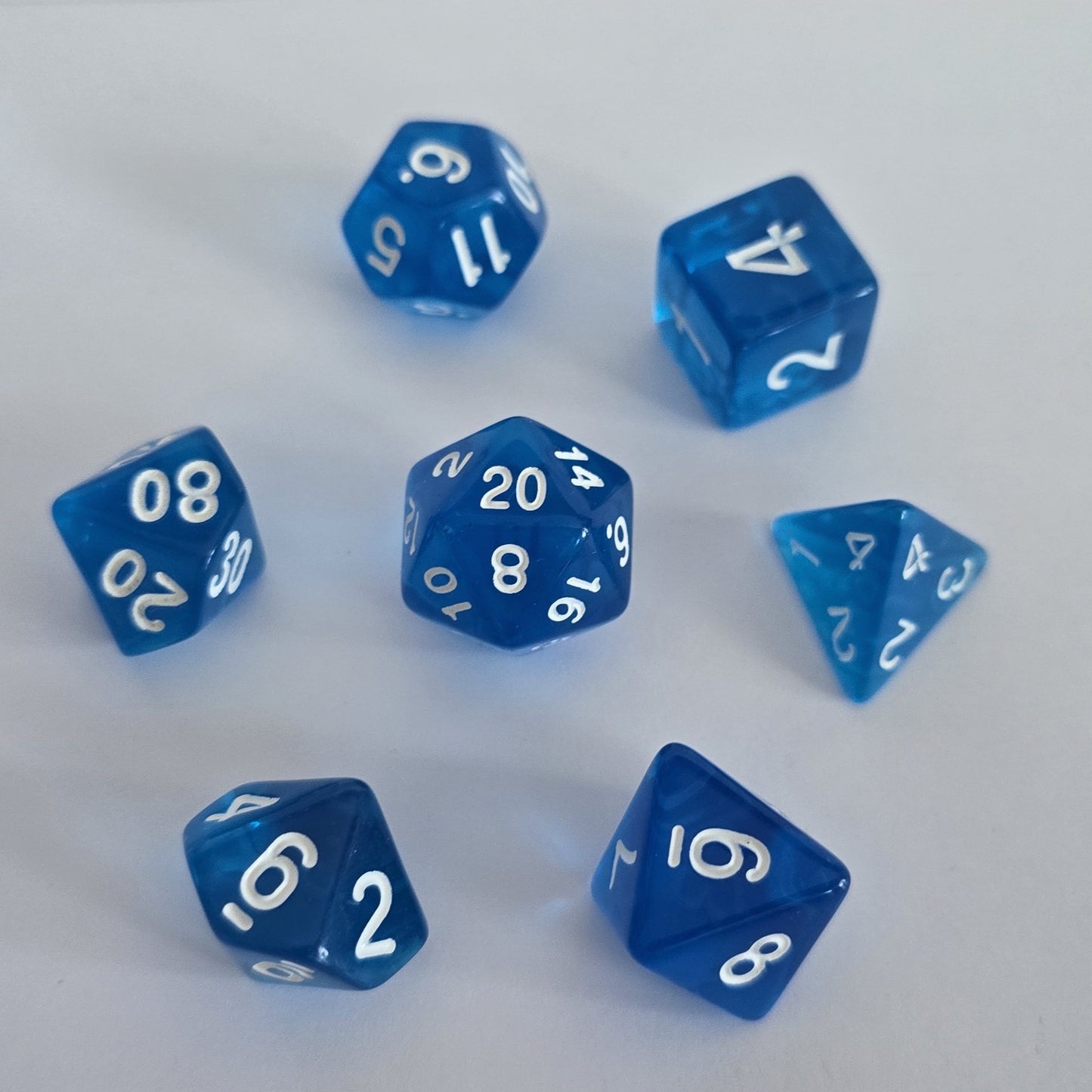 Azure Tide FRP Zar Seti – DND, RPG Dice Set