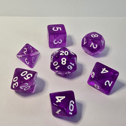Violet FRP Zar Seti – DND, RPG Dice Set
