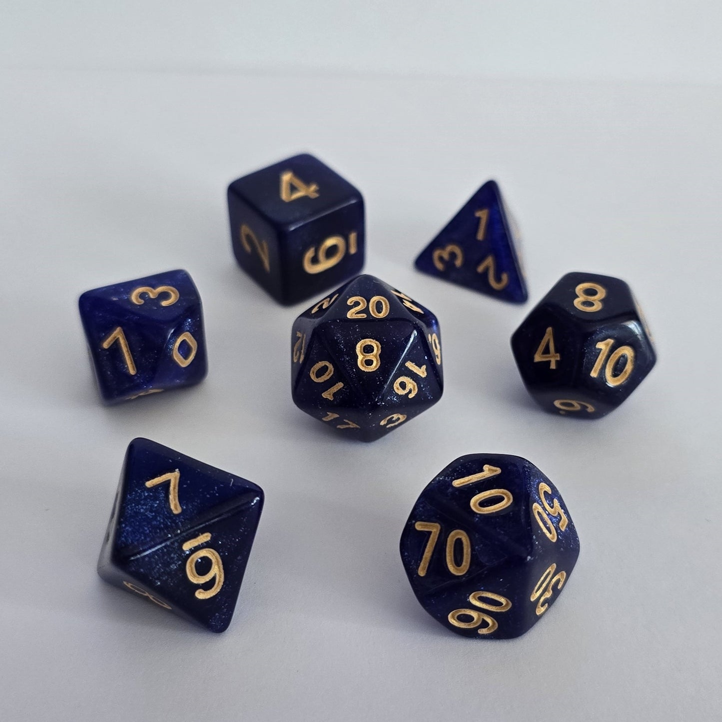 Midnight Sapphire FRP Zar Seti – DND, RPG Dice Set