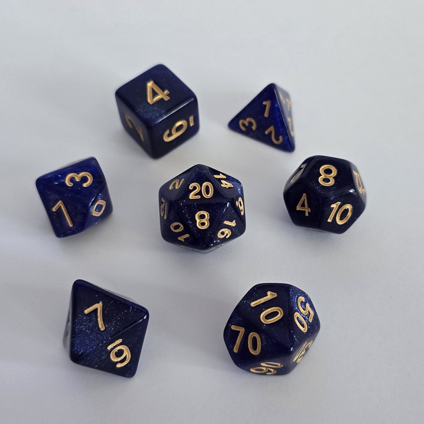 Midnight Sapphire FRP Zar Seti – DND, RPG Dice Set