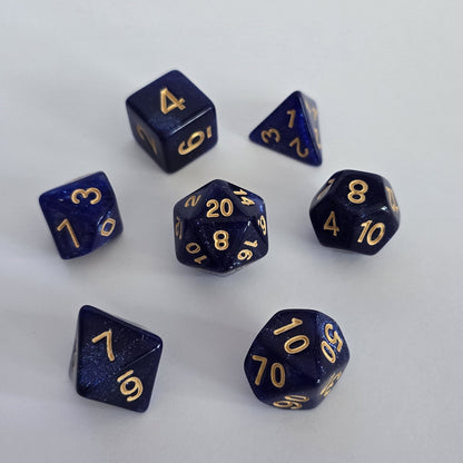Midnight Sapphire FRP Zar Seti – DND, RPG Dice Set