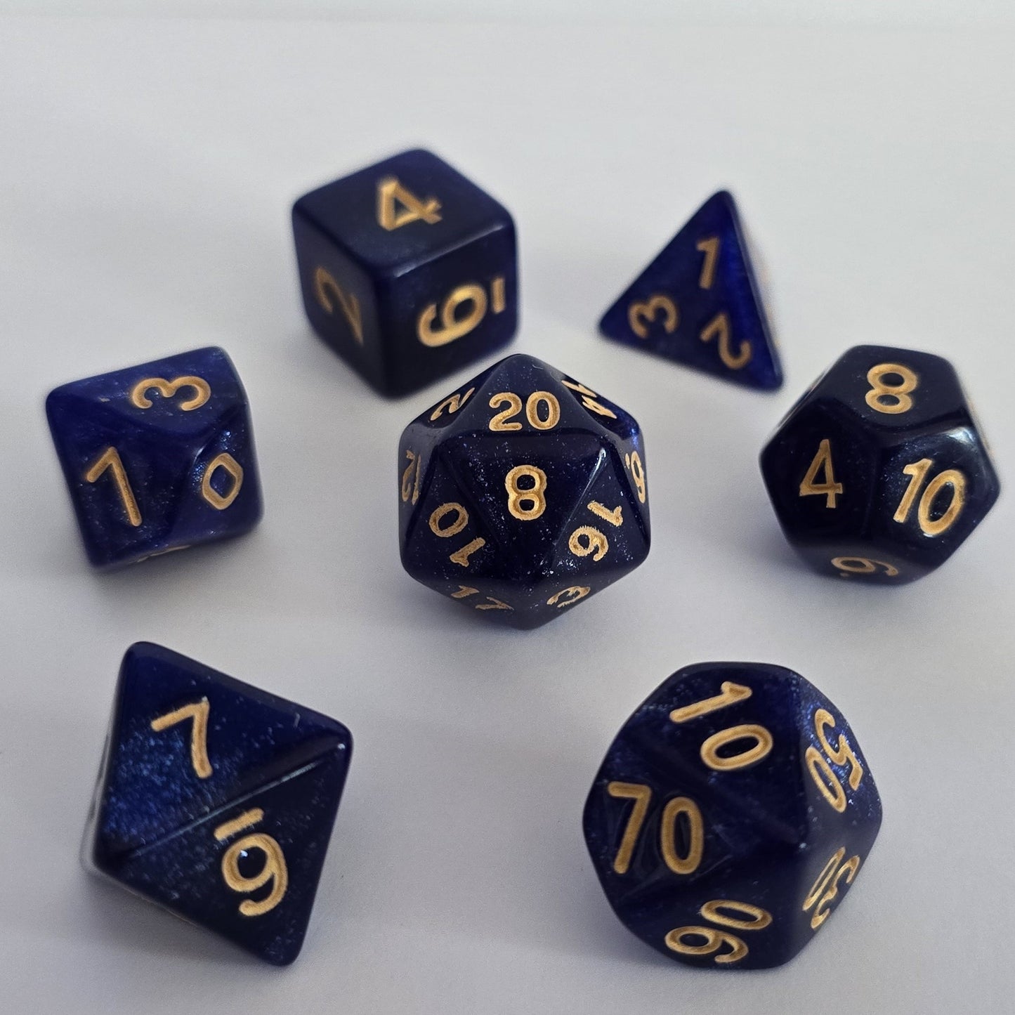 Midnight Sapphire FRP Zar Seti – DND, RPG Dice Set