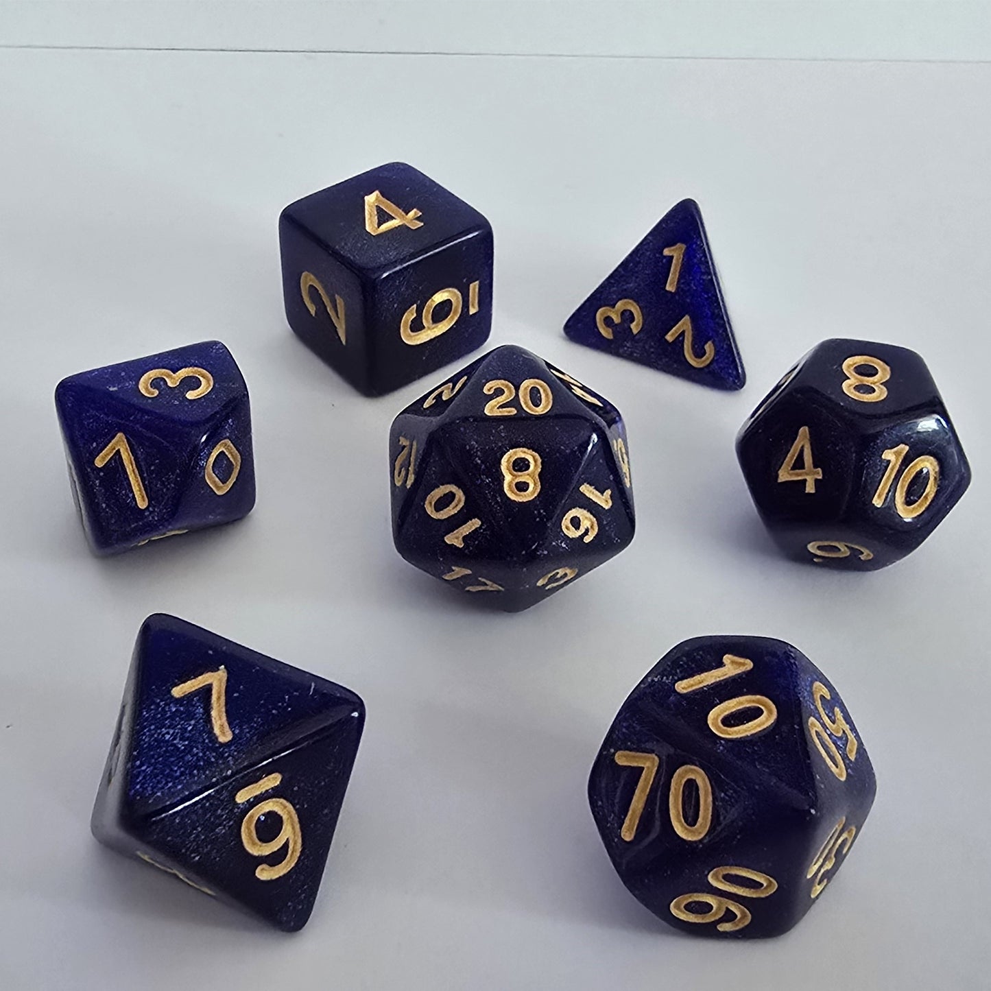 Midnight Sapphire FRP Zar Seti – DND, RPG Dice Set