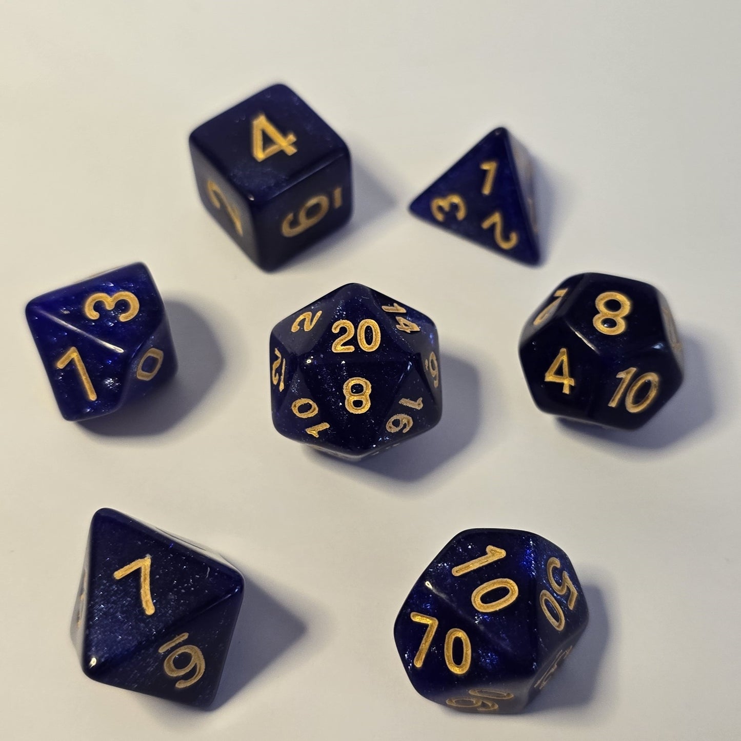Midnight Sapphire FRP Zar Seti – DND, RPG Dice Set