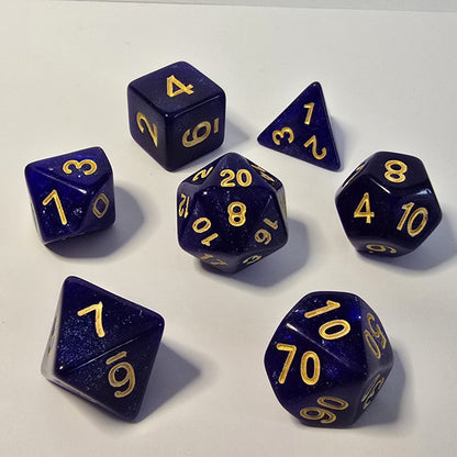 Midnight Sapphire FRP Zar Seti – DND, RPG Dice Set