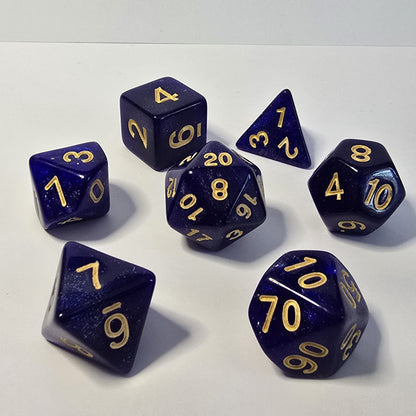 Midnight Sapphire FRP Zar Seti – DND, RPG Dice Set