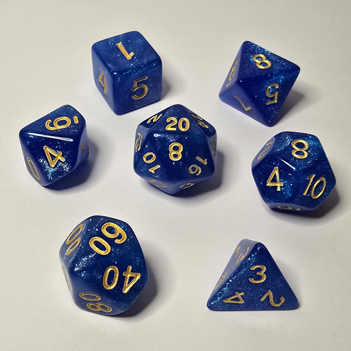 Sapphire Mist Zar Seti – DND, RPG Dice Seti