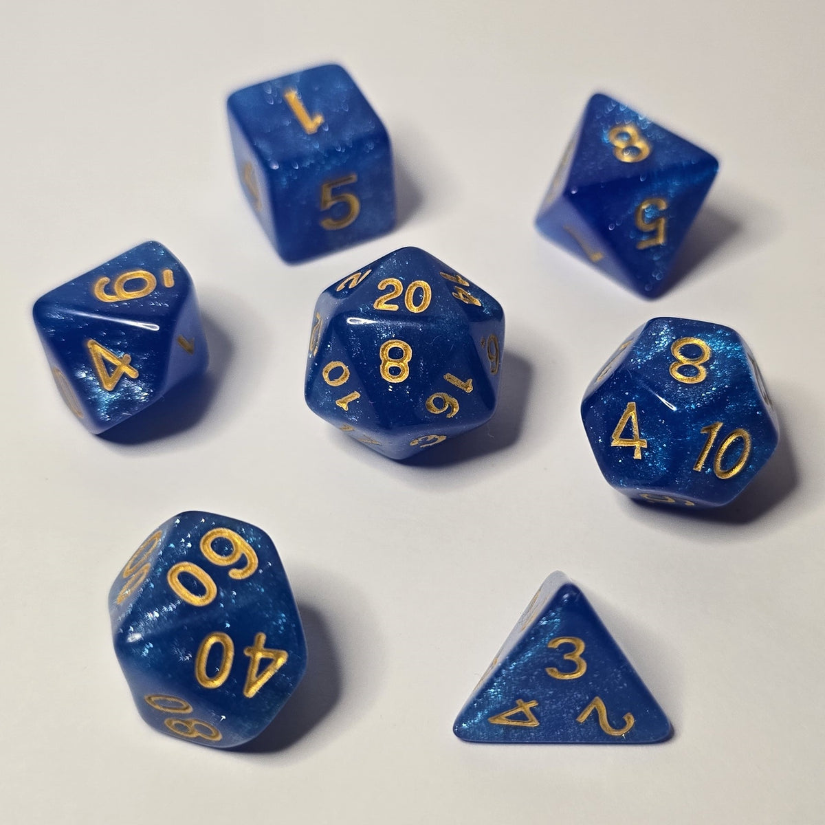 Sapphire Mist Zar Seti – DND, RPG Dice Seti