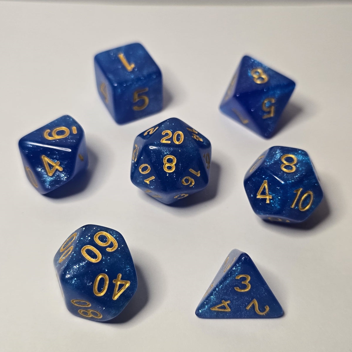 Sapphire Mist Zar Seti – DND, RPG Dice Seti