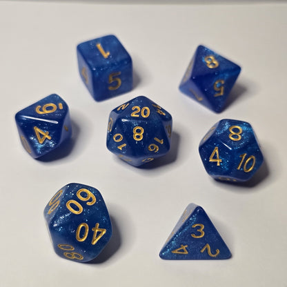 Sapphire Mist Zar Seti – DND, RPG Dice Seti