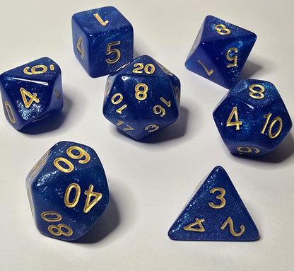 Sapphire Mist Zar Seti – DND, RPG Dice Seti