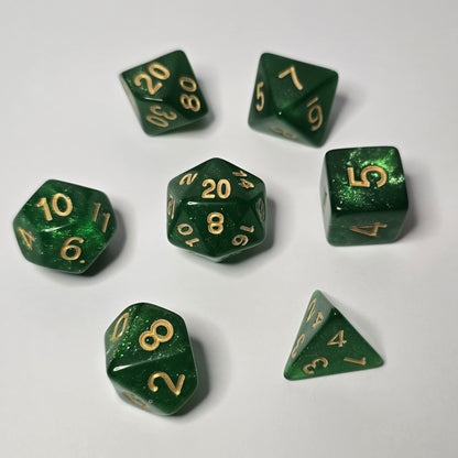 Emerald Dream Zar Seti – DND, RPG Dice Seti