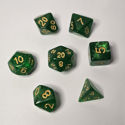 Emerald Dream Zar Seti – DND, RPG Dice Seti