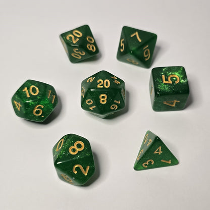 Emerald Dream Zar Seti – DND, RPG Dice Seti