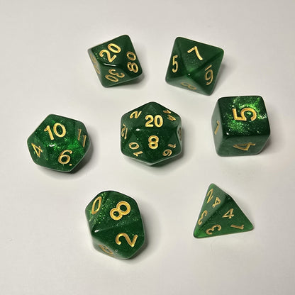 Emerald Dream Zar Seti – DND, RPG Dice Seti