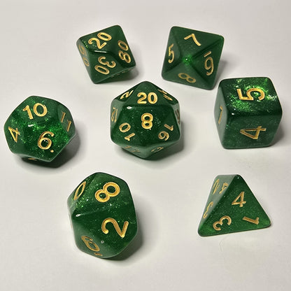 Emerald Dream Zar Seti – DND, RPG Dice Seti