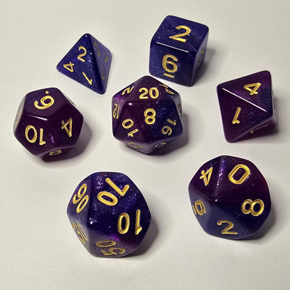 Mystic Violet Zar Seti – DND, RPG Dice Seti