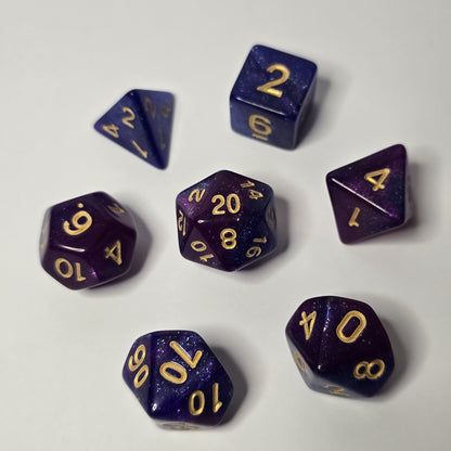 Mystic Violet Zar Seti – DND, RPG Dice Seti