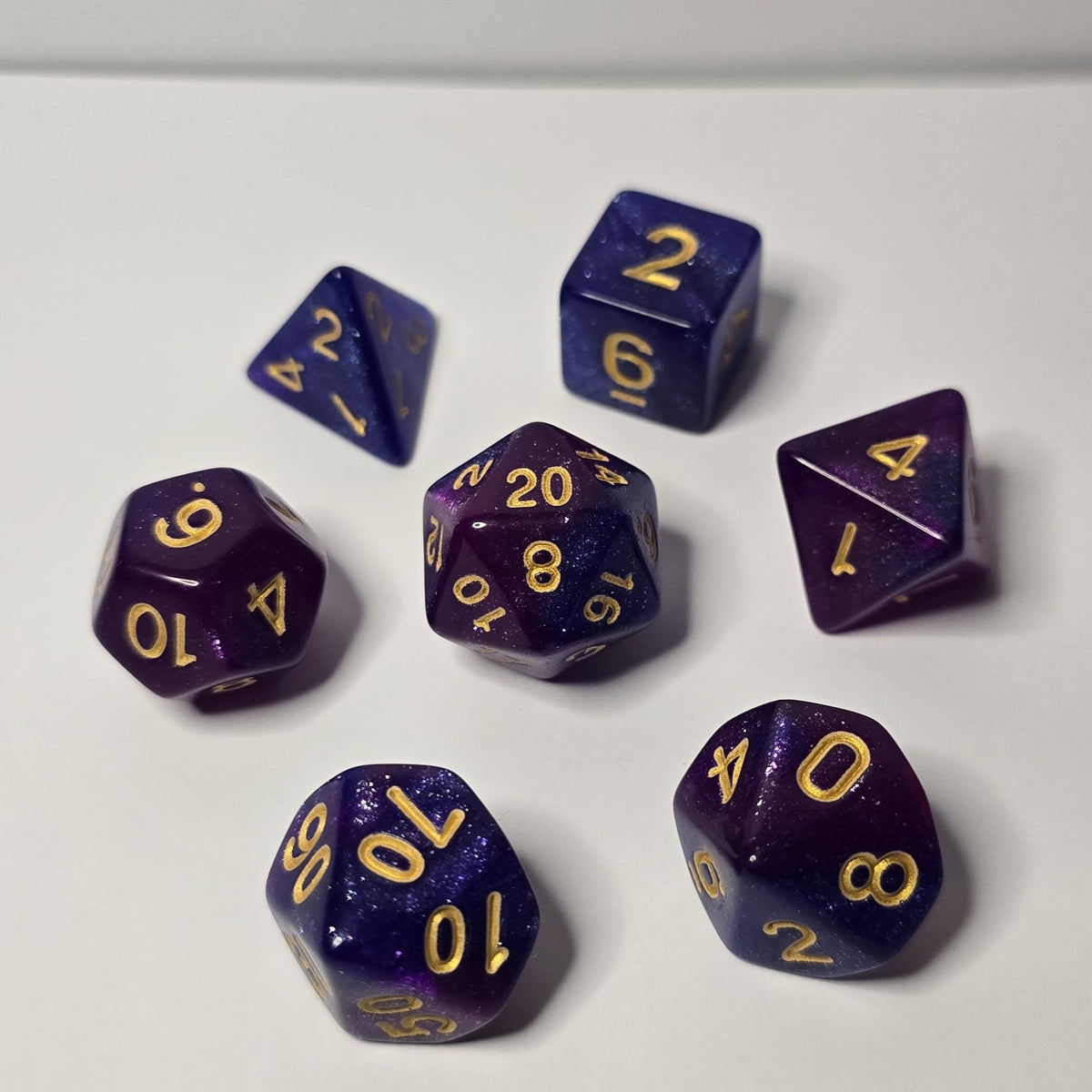 Mystic Violet Zar Seti – DND, RPG Dice Seti