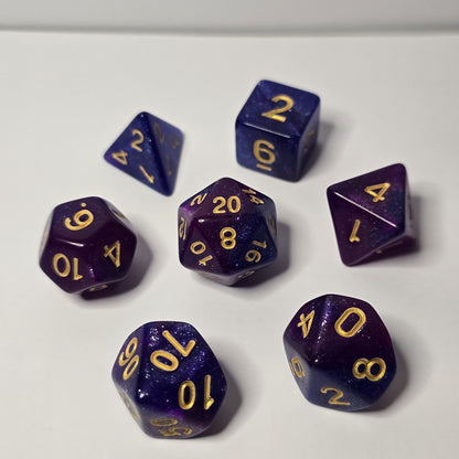 Mystic Violet Zar Seti – DND, RPG Dice Seti