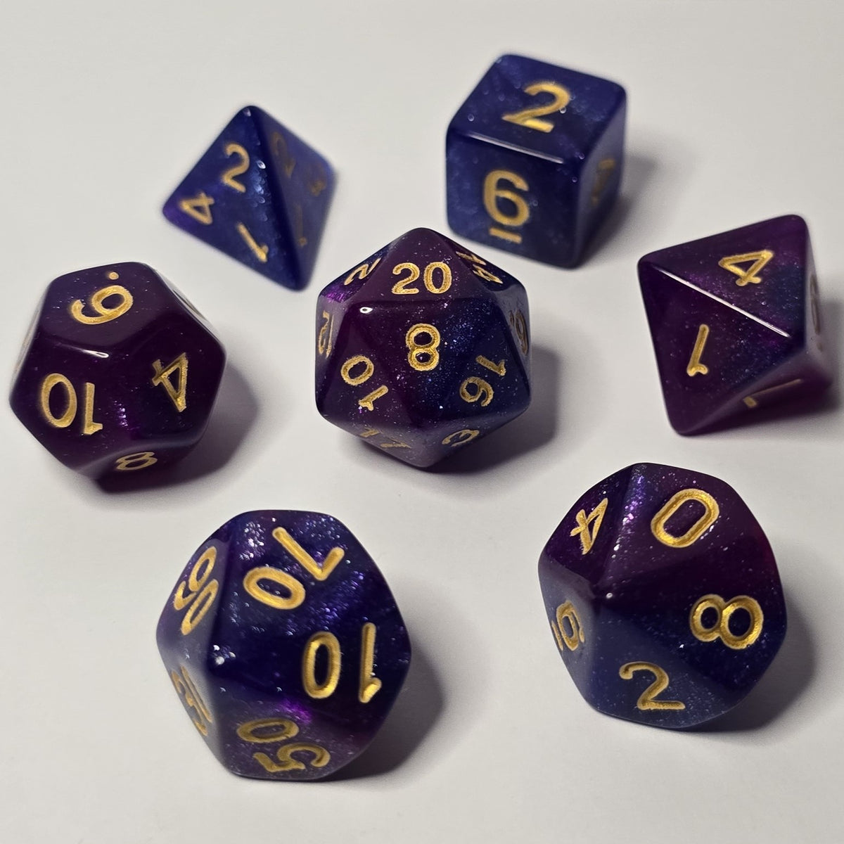 Mystic Violet Zar Seti – DND, RPG Dice Seti
