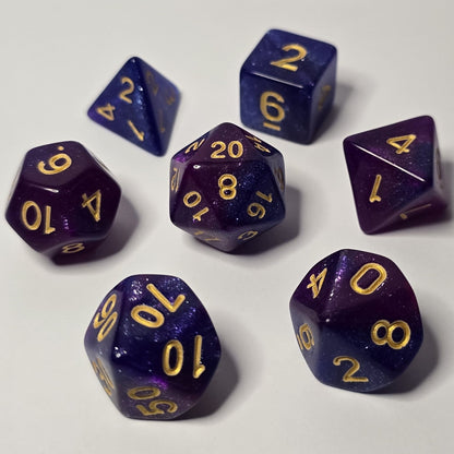 Mystic Violet Zar Seti – DND, RPG Dice Seti
