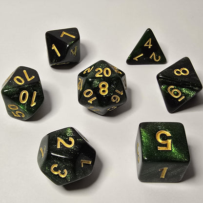 Emerald Shadow Zar Seti – DND, RPG Dice Seti