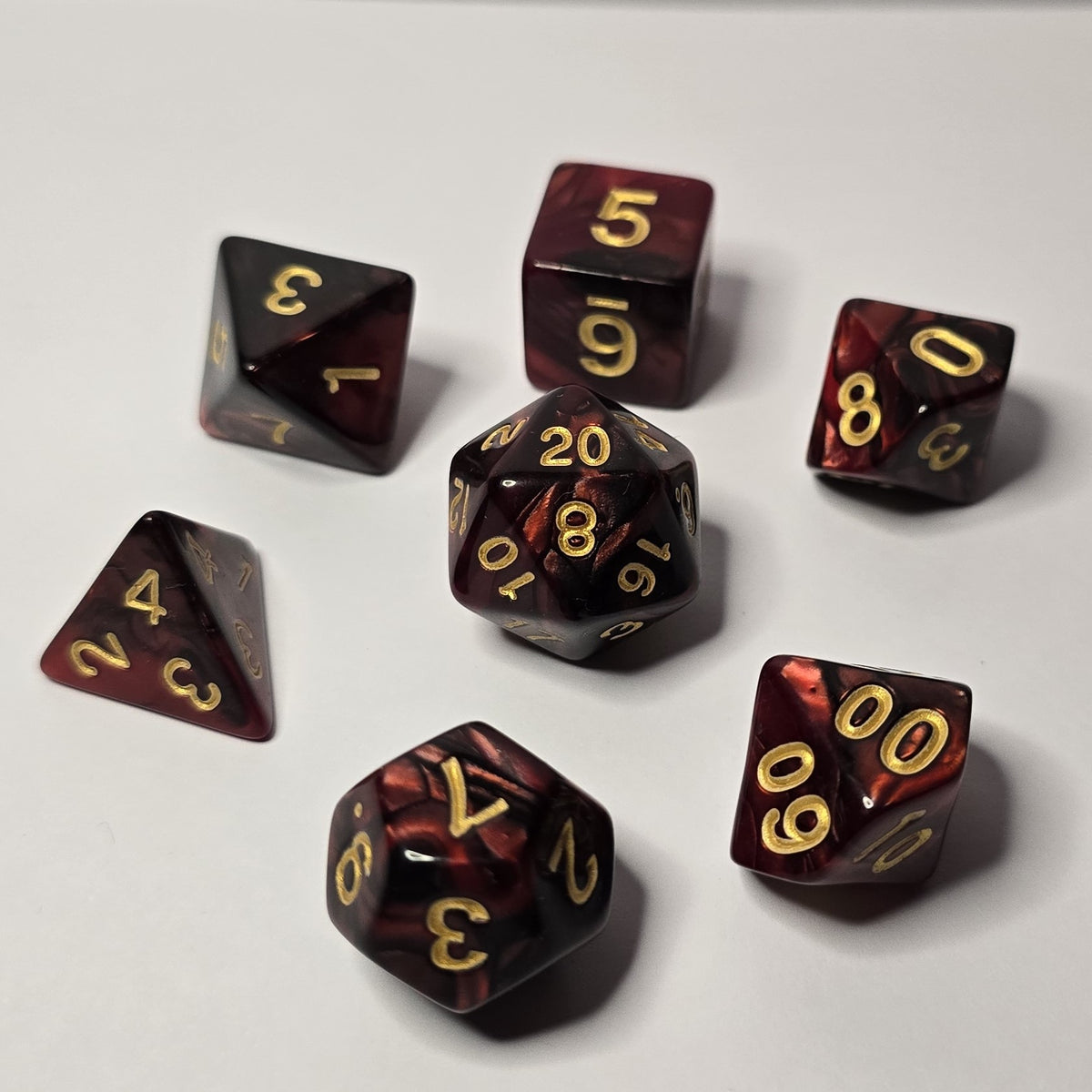 Kızıl Kor Zar Seti – DND, RPG Dice Seti