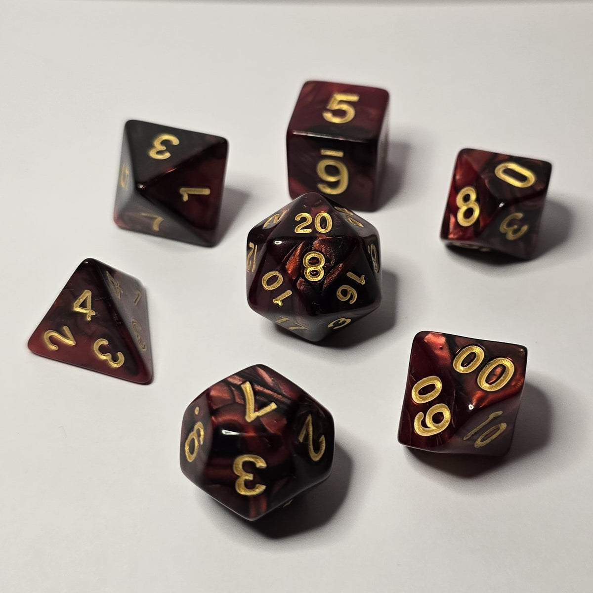 Kızıl Kor Zar Seti – DND, RPG Dice Seti