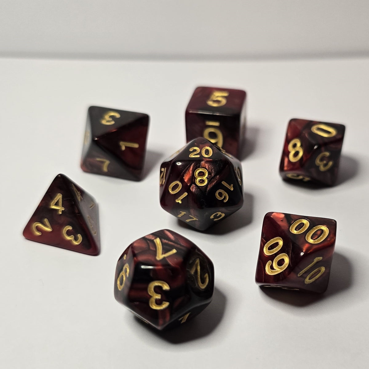 Kızıl Kor Zar Seti – DND, RPG Dice Seti
