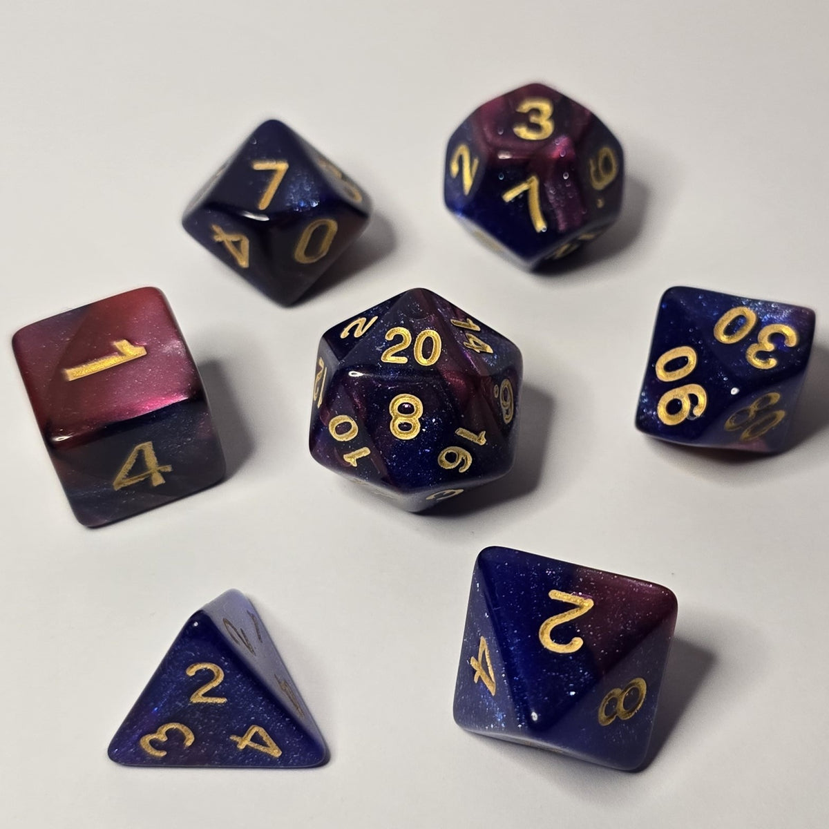 Midnight Rose Zar Seti – DND, RPG Dice Seti