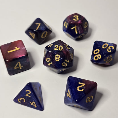 Midnight Rose Zar Seti – DND, RPG Dice Seti