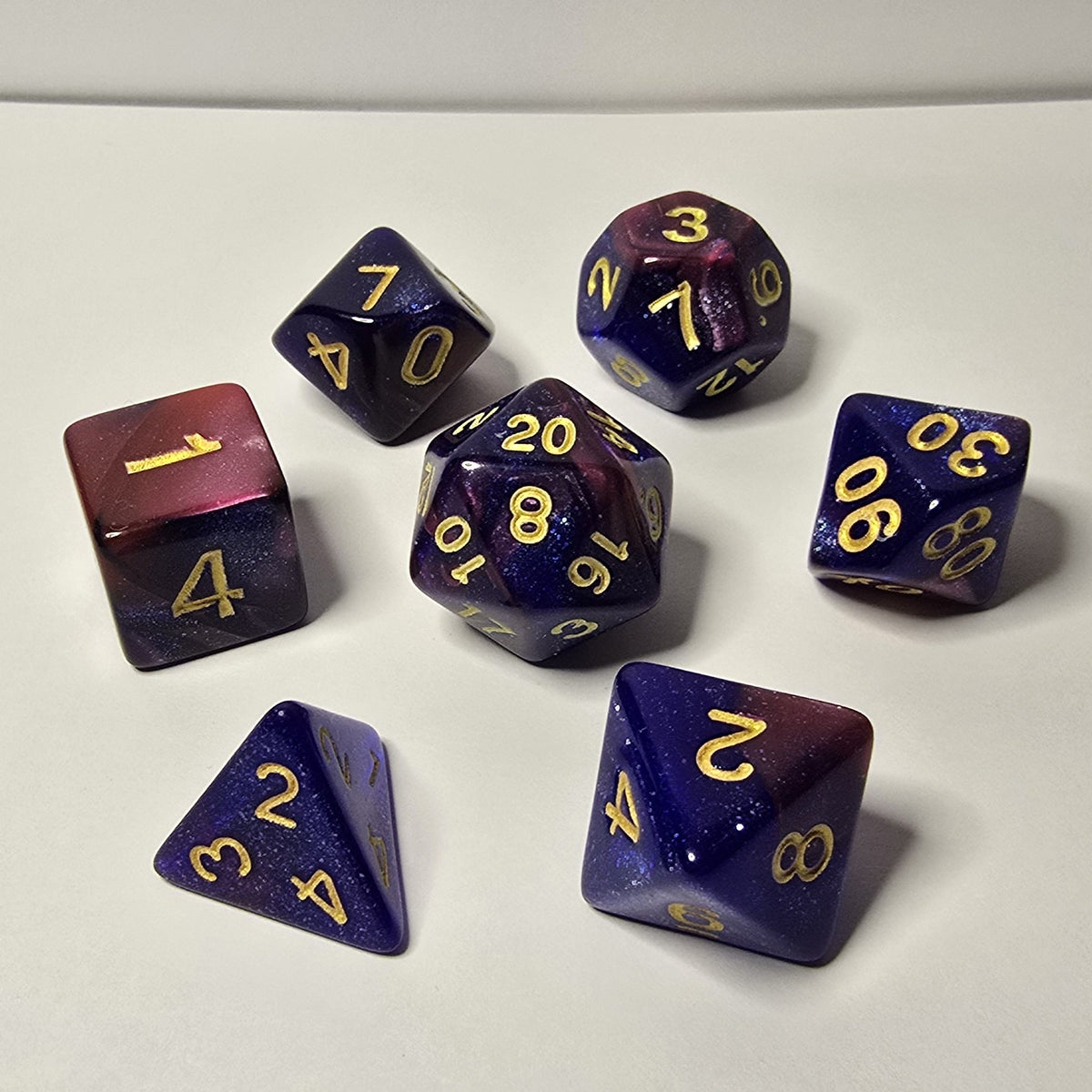 Midnight Rose Zar Seti – DND, RPG Dice Seti