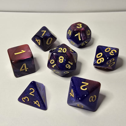 Midnight Rose Zar Seti – DND, RPG Dice Seti