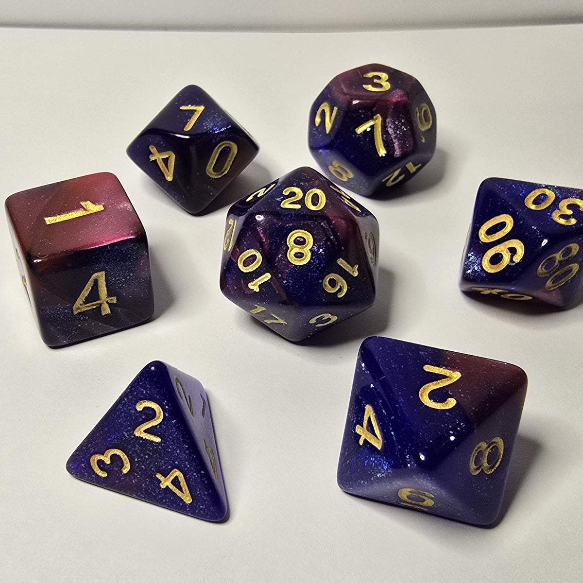 Midnight Rose Zar Seti – DND, RPG Dice Seti