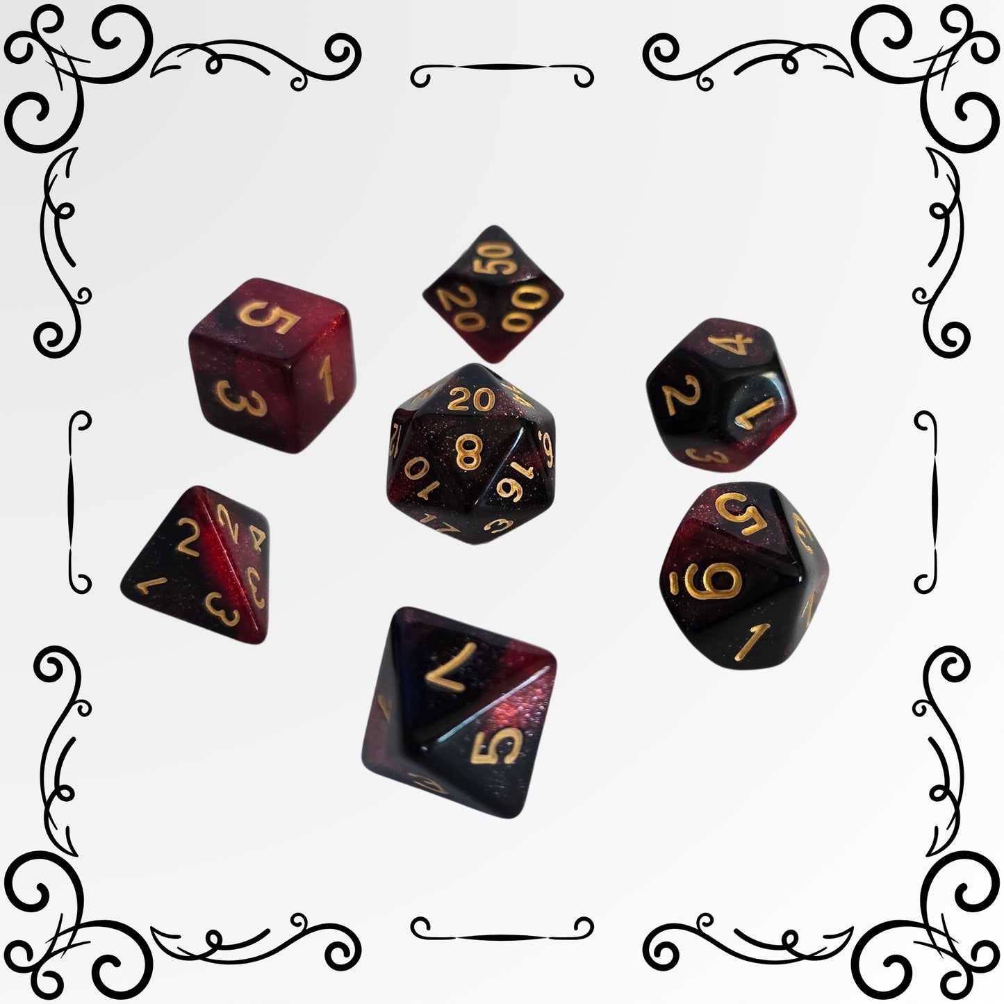 Blood Moon FRP Zar Seti – DND, RPG Dice Set