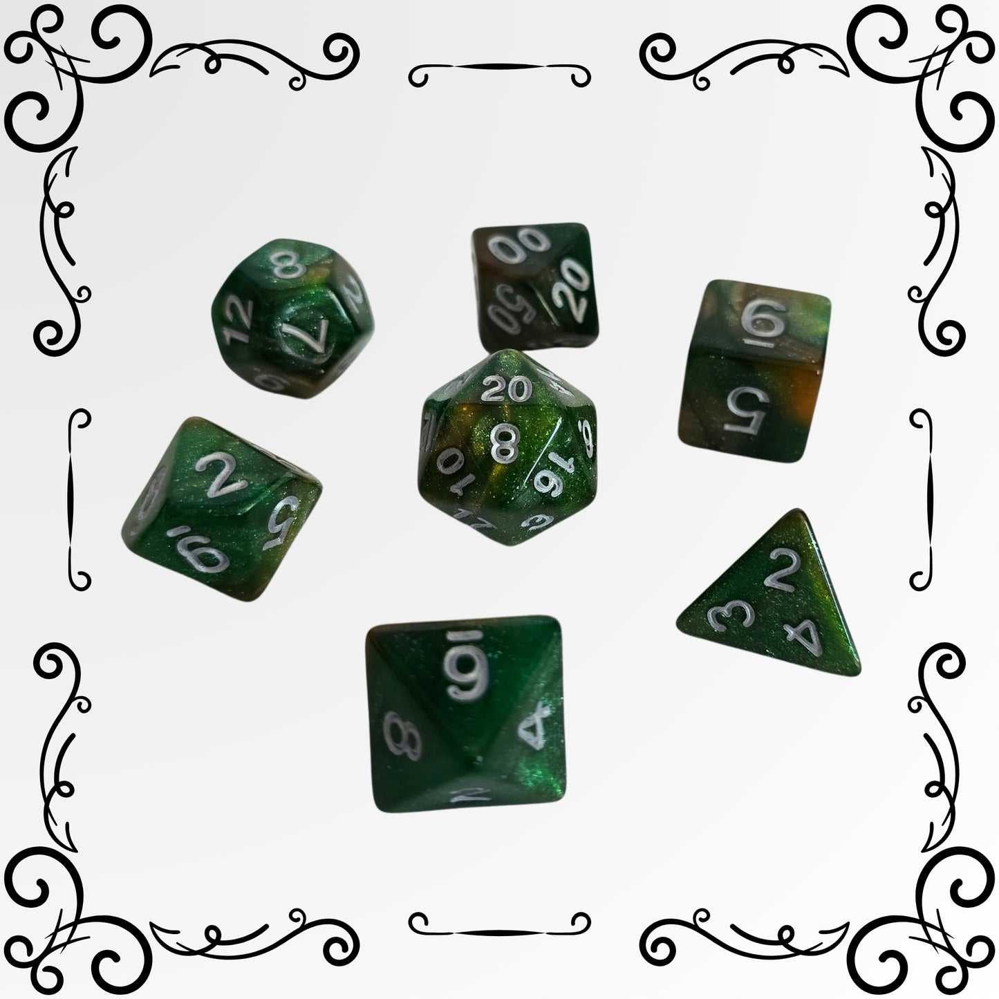 Verdant Relic FRP Zar Seti – DND, RPG Dice Set