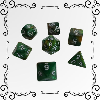 Verdant Relic FRP Zar Seti – DND, RPG Dice Set