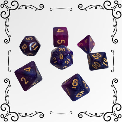 Midnight Nebula FRP Zar Seti – DND, RPG Dice Set