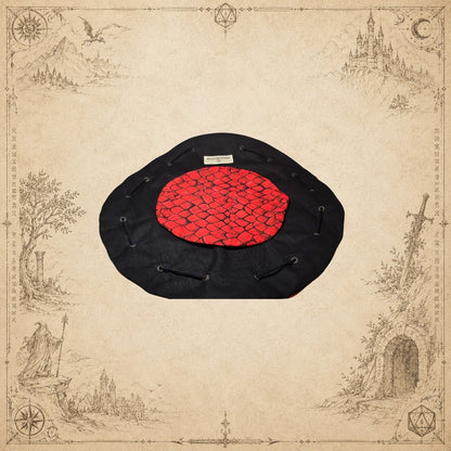 Ruby Dragon Scale Bölmeli Zar Kesesi