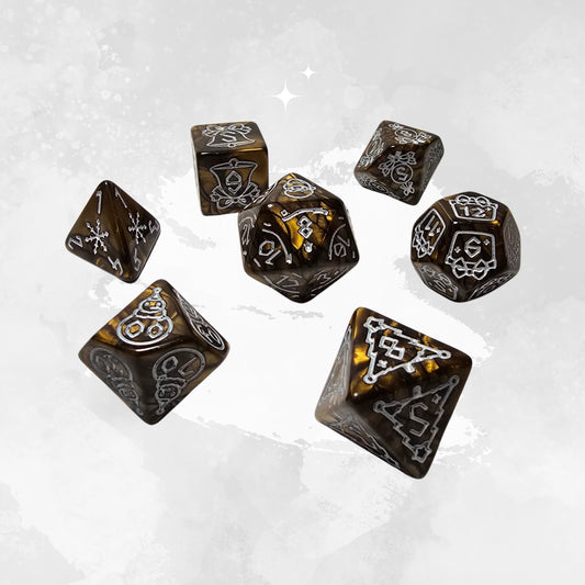 Gilded Winter Frp Zar Seti - DND, RPG Dice Set