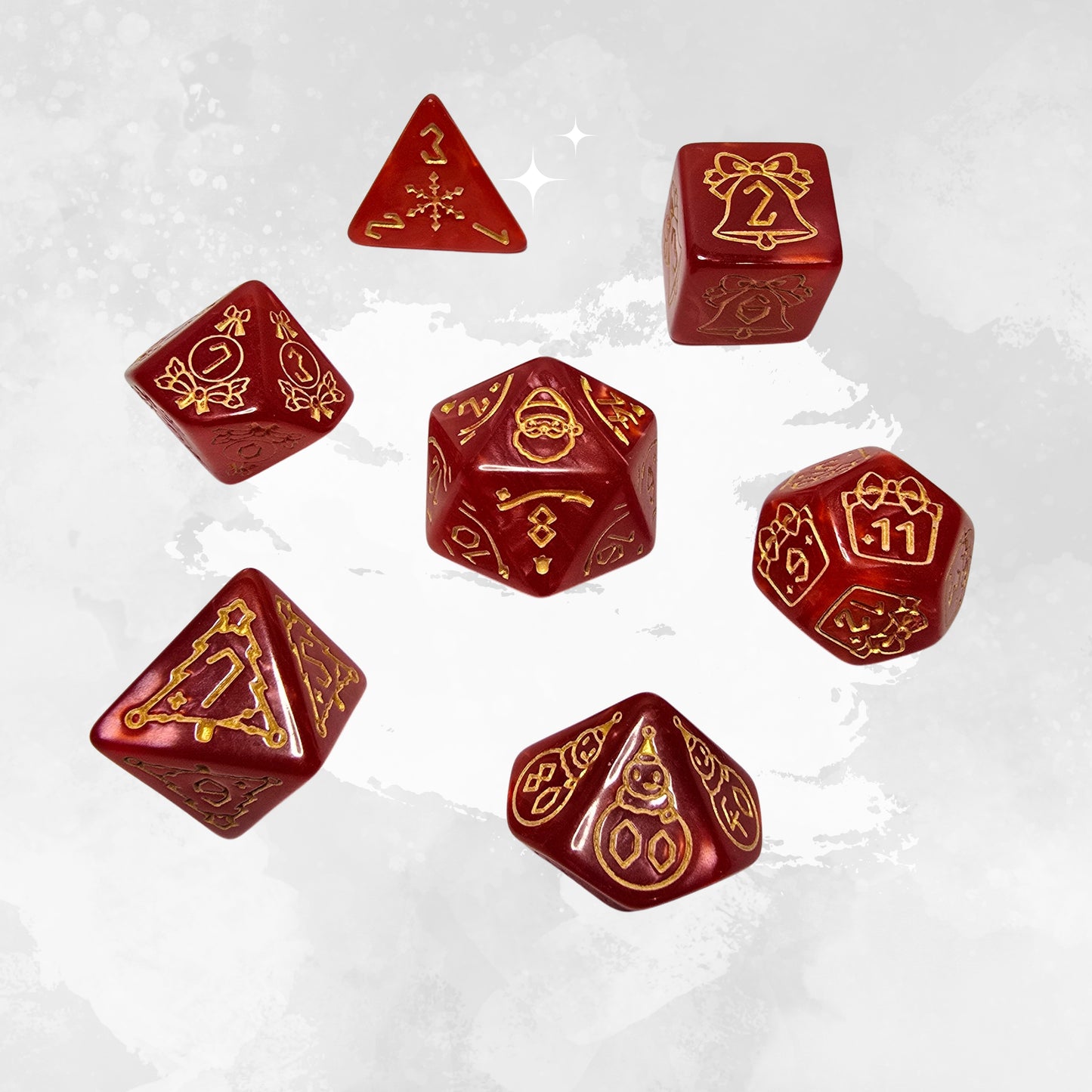 Merry Christmas Frp Zar Seti – DND, RPG Dice Set