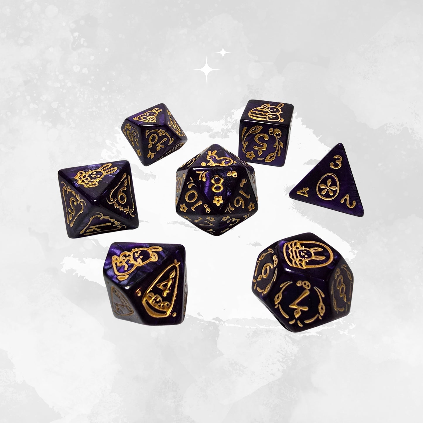 Twilight Hare Frp Zar Seti - DND, RPG Dice Set