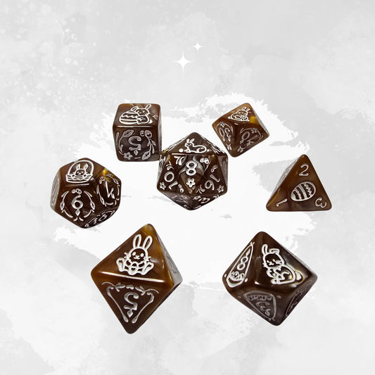 Amber Hare Zar Seti - DND, RPG Dice Set