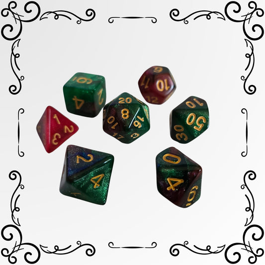 Emerald Eclipse FRP Zar Seti – DND, RPG Dice Set